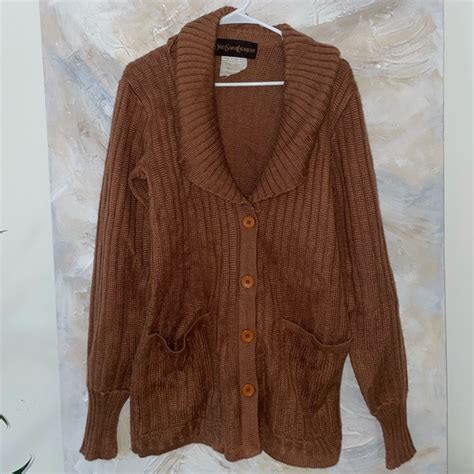 ysl cardigan break vintage|Vintage Yves Saint Laurent Sweaters .